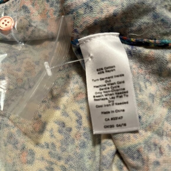 Talbots NWT Medallion Pattern Cotton Blend Sweater 3/4 Sleeve Size 1X - Picture 4 of 5